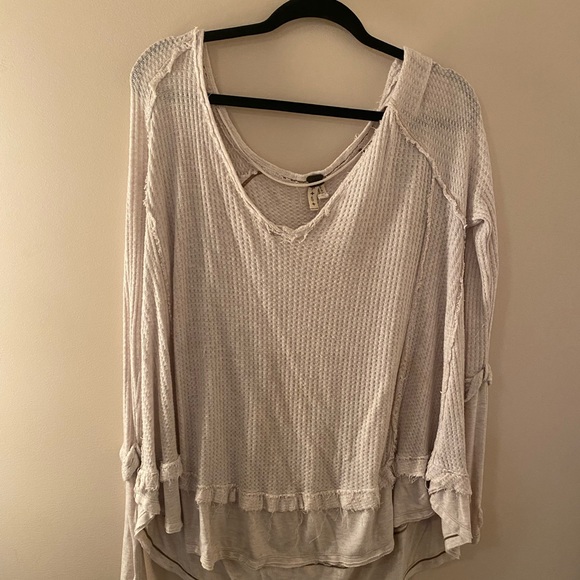 Free People cream colored thermal - Picture 2 of 2